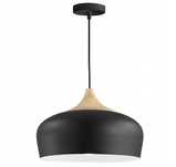 LAMPA ŻYRANDOL skandynawska drewno czarna BARI