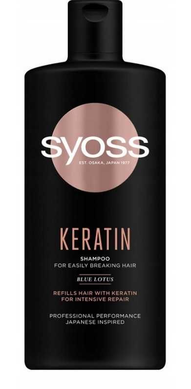 Syoss Keratin szampon do włosów 500ml regeneracja i nawilżenie