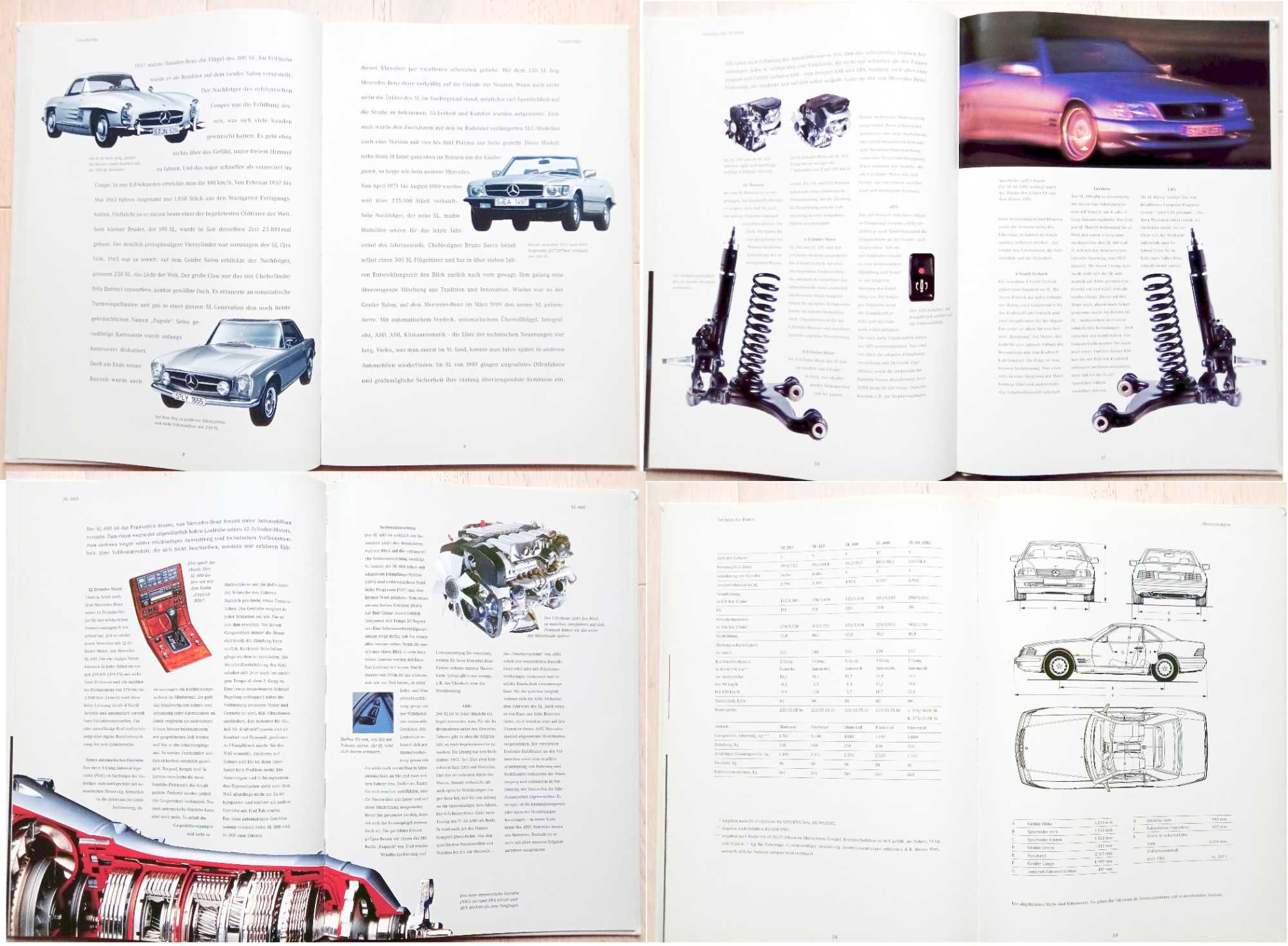 Mercedes SL ( R129 ) 1996 HARD COVER prospekt 62 str., stan BDB