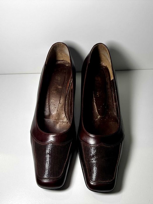 Damskie eleganckie czółenka | KRYSTAD | Brązowe | Skóra naturalna