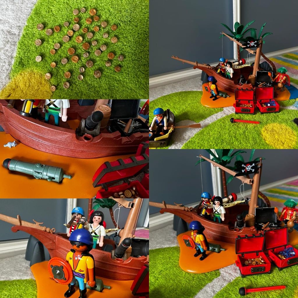 Wielki zestaw piracki Playmobil 4 duże zestawy piraci pirates statek