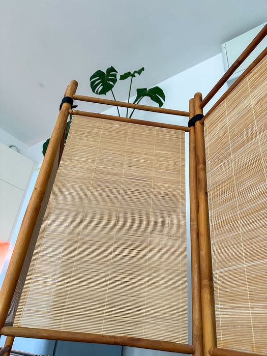 Parawan pokojowy bambus rattan