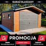 Garaż blaszany drewnopodobny 4x6m garaz z wypustem na wymiar