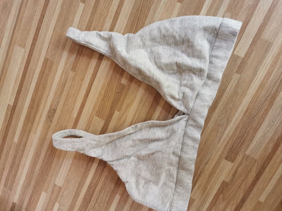 Stanik miękki materiałowy szary rozmiar L f&f