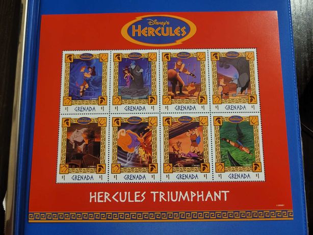 Blok znaczków z bajki Hercules