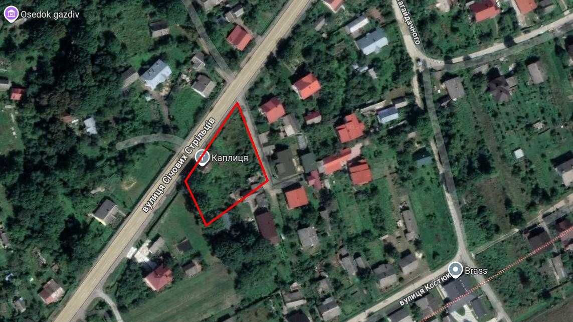 Продаж комерційної земельної ділянки в смт Лисець!