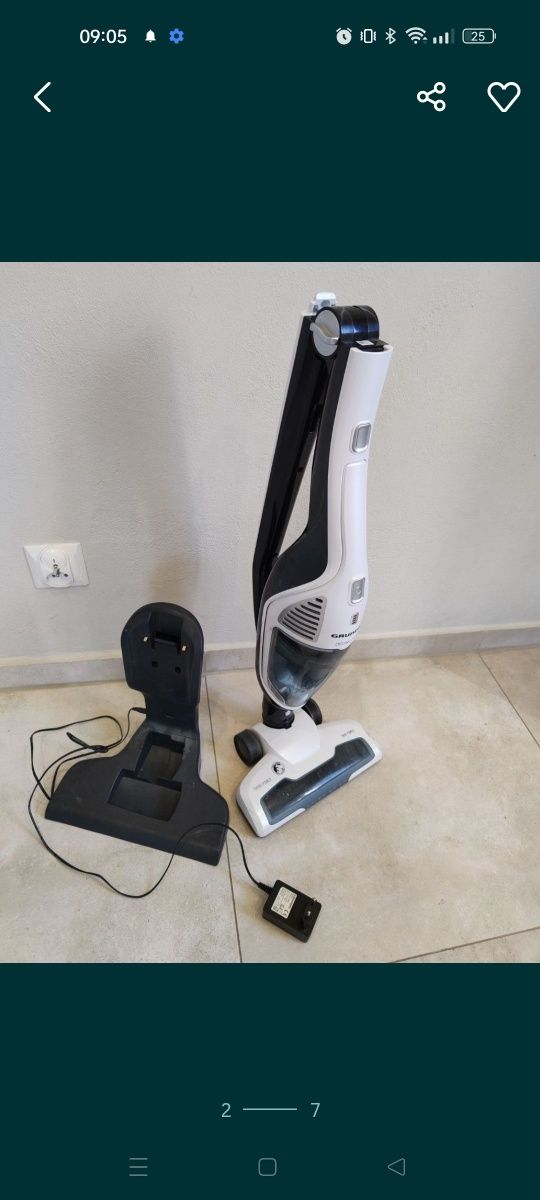Odkurzacz bezprzewodowy Grundig cyclonic 21, 6 V akumulatorowy pionowy