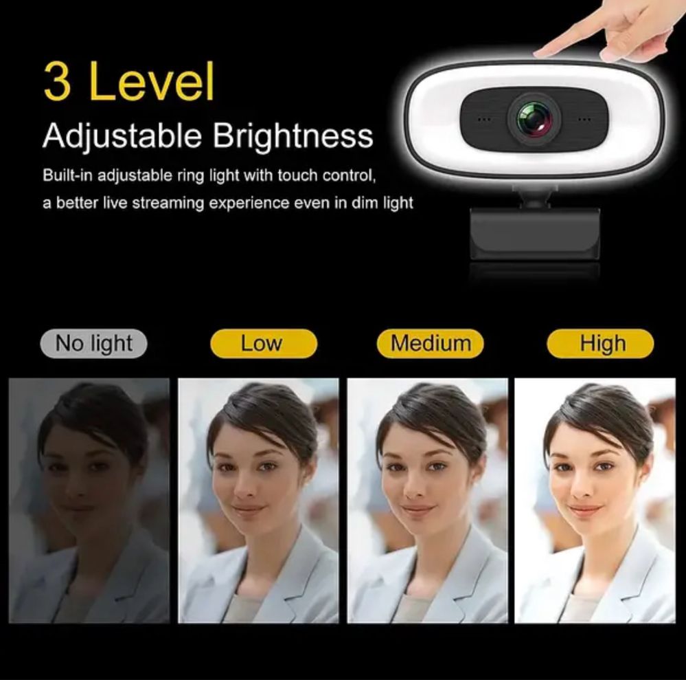 Вебкамера 4K 3840x2160 / USB web camera 8MP з мікрофоном і штативом