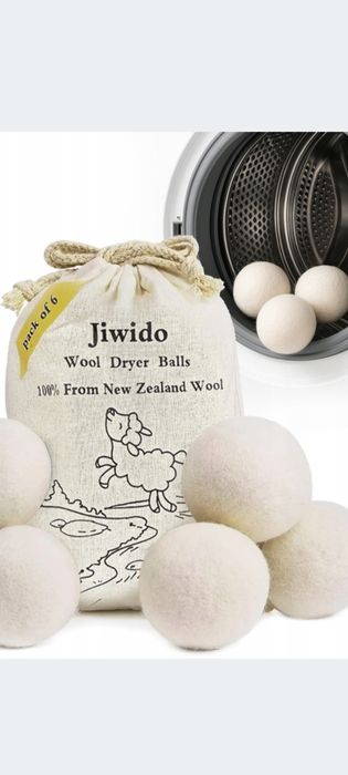 Kule do prania naturalne wełniane 6 sztuk