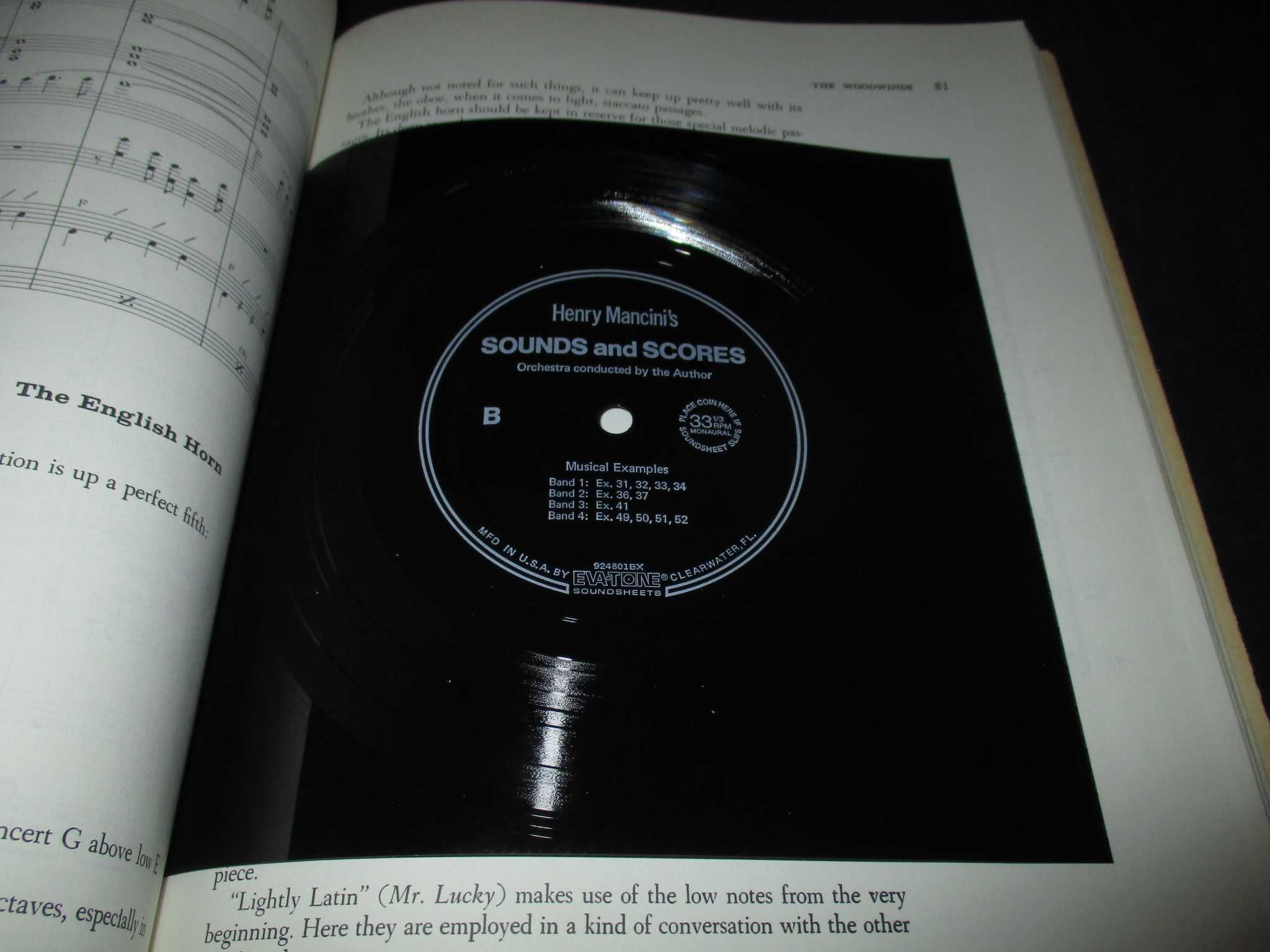 Livro Sounds & Scores Henry Mancini com vinil Orquestração