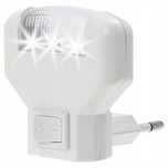 Mini lampka NOCNA LED 1W DO GNIAZDKA Z Wyłącznikiem Kątowa Biała SUPER