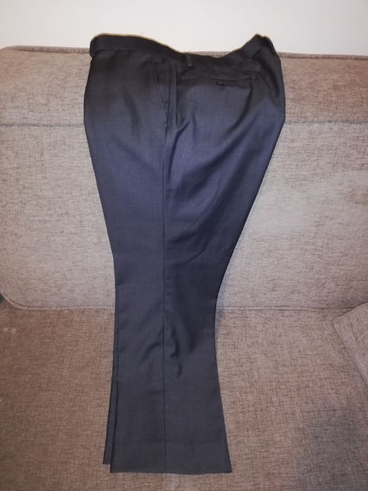 Calças de fato cinzento Tam. 54