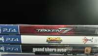 Tekken 7 + Crash Bandicoot Nsane Trilogy + GTA 5 + Orginalny Pad ps4