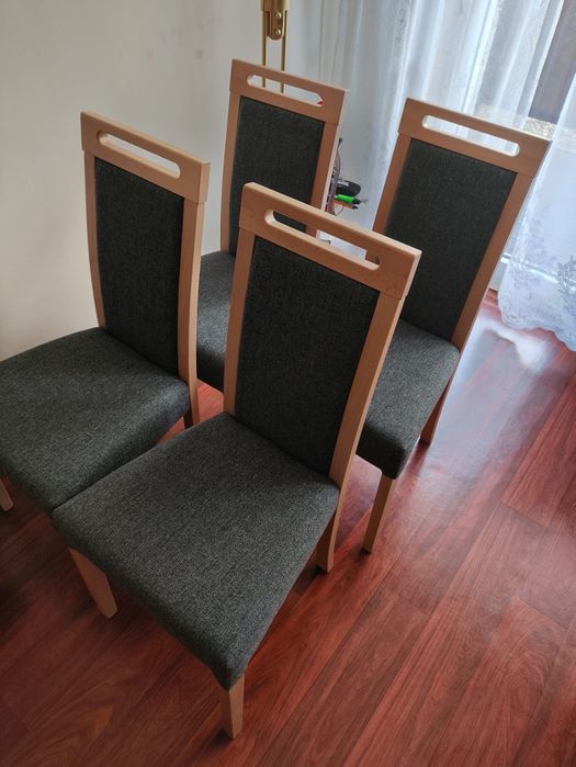 Komplet 4 krzeseł bukowych tapicerowanych INES agata meble
Krzesło buk