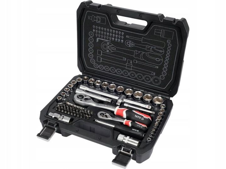 Yato Zestaw Narzędziowy Klucze Nasadowe 1/2", 1/4", 72 El. + Torba