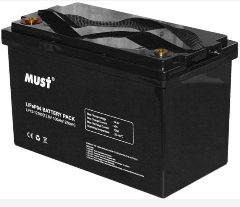 Акумулятор LiFePO4 Must 12V (12.8 В) – 100 Ач (1280W
