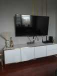 RTV szafka komoda Glamour biało złota połysk Ikea home design 180.szer