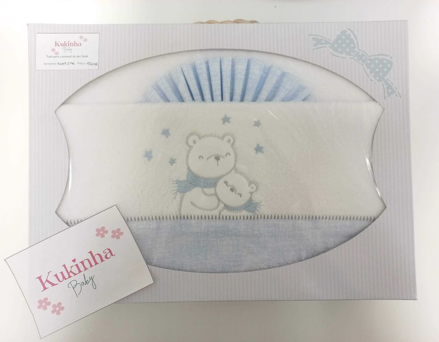 Lençol bebé em coralina para next2me