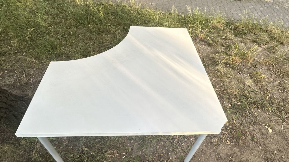 Biurko IKEA Alex z szafką (5 szuflad), białe