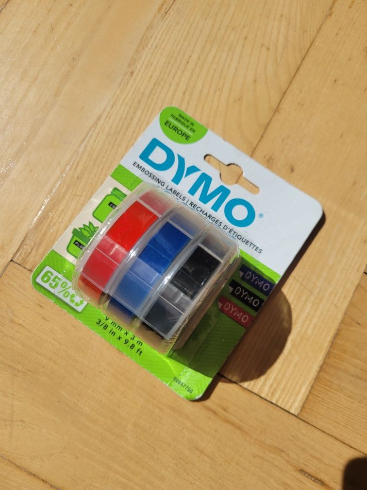 NOWE taśmy do wytłaczarki Dymo Omega 9mm taśma zestaw 3 szt. kolorowe