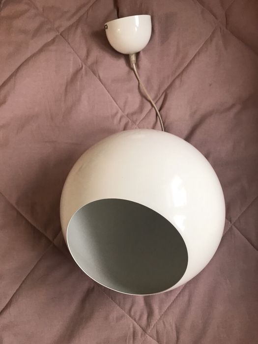 Lampka kula biała - komplet - 2 sztuki