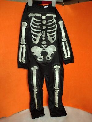 Чоловічок костюм скелет об'ємний Хеловін/геловін на 7-8 років