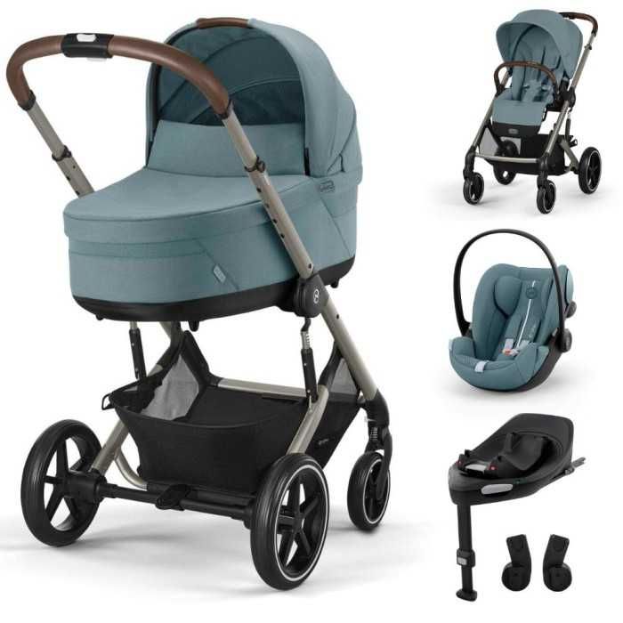 CYBEX BALIOS S LUX  3w1 + Cloud G i-Size i bazą ISOFIX Stormy Blue