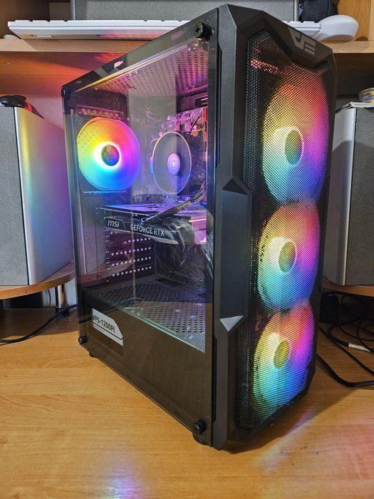 Мощный игровой компьютер ПК GeForce RTX 4070 12gb amd ryzen 5 16/2000