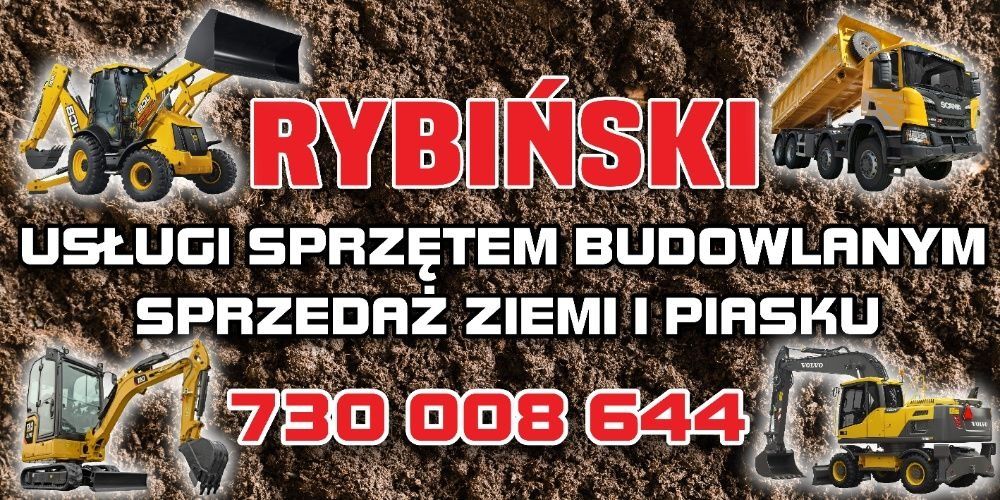 Usługi : koparko-ładowarka, koparka kołowa, mini koparka, wywrotka.