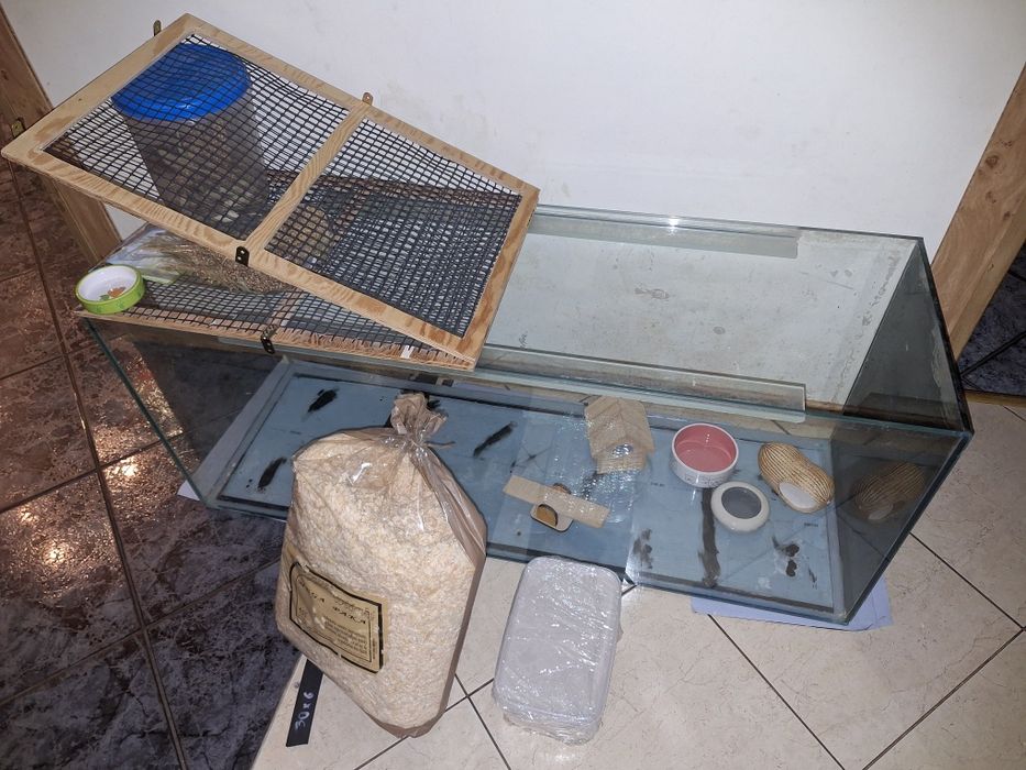 Akwarium duże 120x40x50cm dla gryzonia