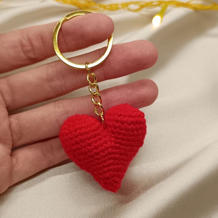 Брелок серце червоне, брелок на ключі, підвіска на ключі