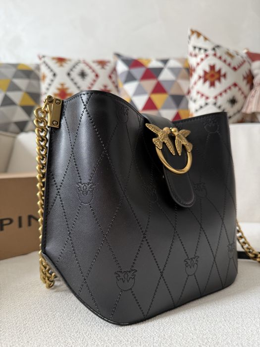 Сумка Pinko чорна, коробка, бірки, сумка на подарунок