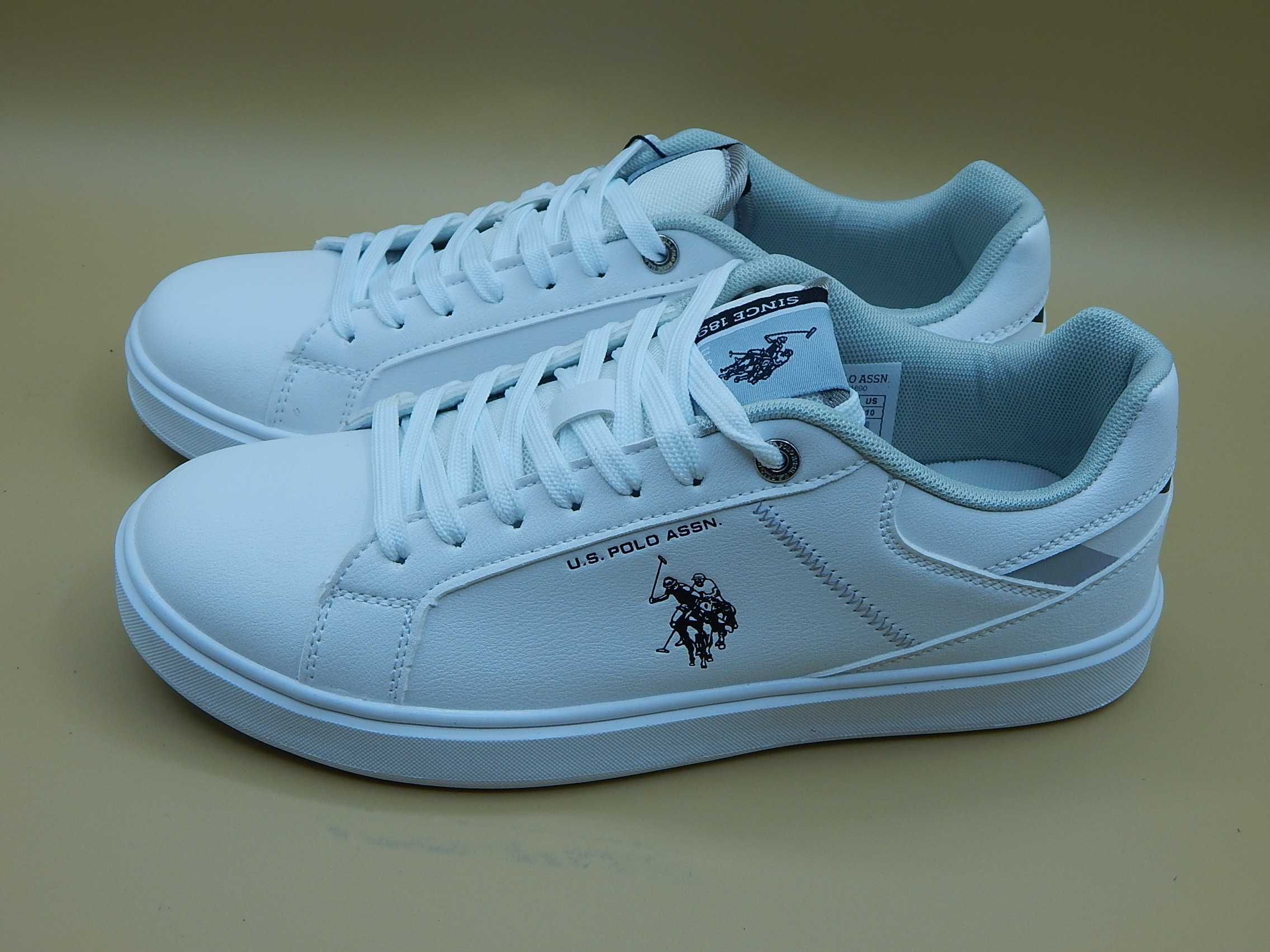 Buty męskie sportowe białe U.S. Polo sneakers  rozmiar 43 faktura