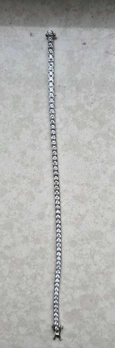 Bransoletka tenisówka białe złoto, Brylanty 61szt., 18cm, 11gr