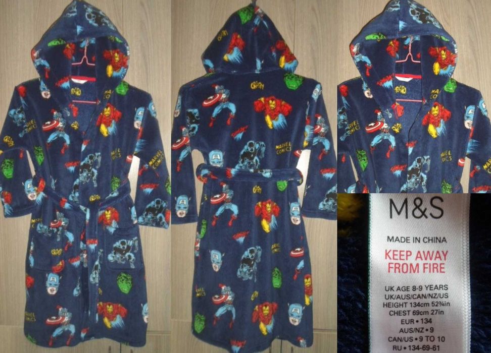 халат флисовый на 7-9 11-13 лет рост 122-134 140-158