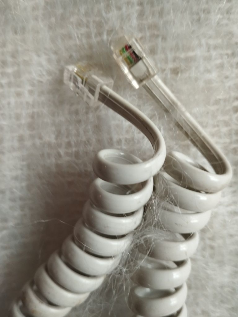 Zestaw vintage kable do telefonów stacjonarnych