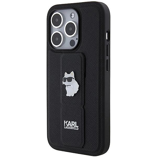 Etui Karl Lagerfeld Gripstand Saffiano Choupette Pins na iPhone 14 Pro