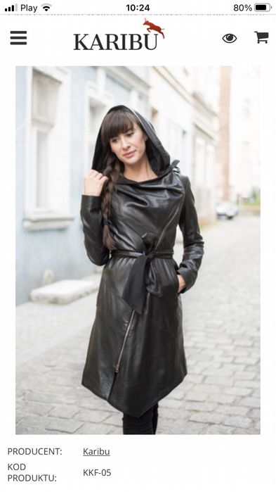 Plaszcz skorzany damski r. S FRATELLI