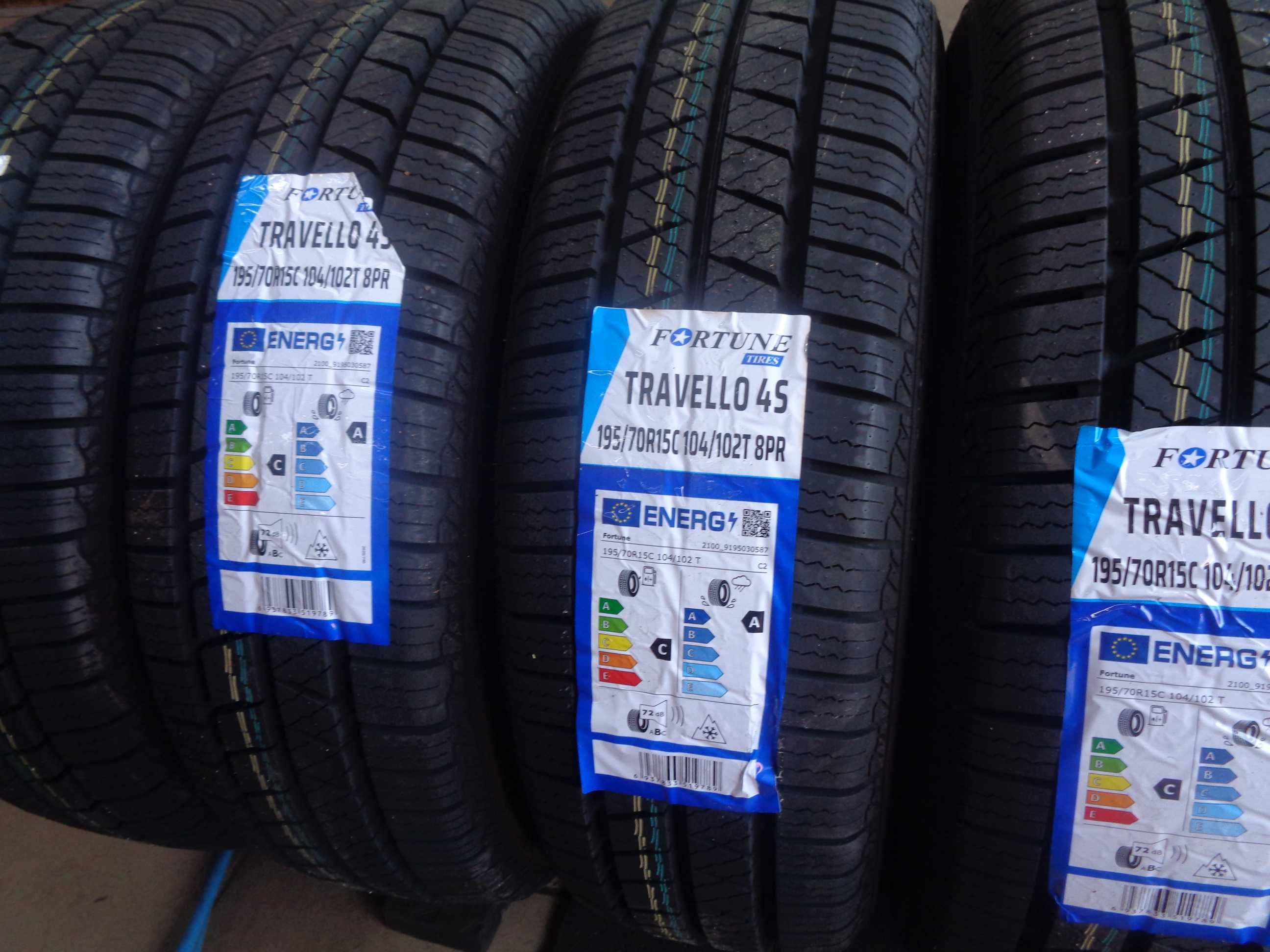 Nowe 195/70R15C FORTUNE Travello AS - bus , TANIE Opony Całoroczne