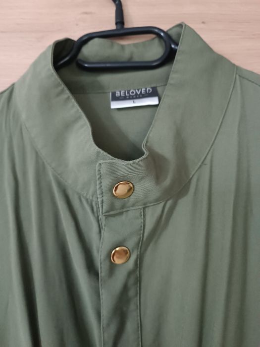 Koszula damska khaki rękaw 3/4 L