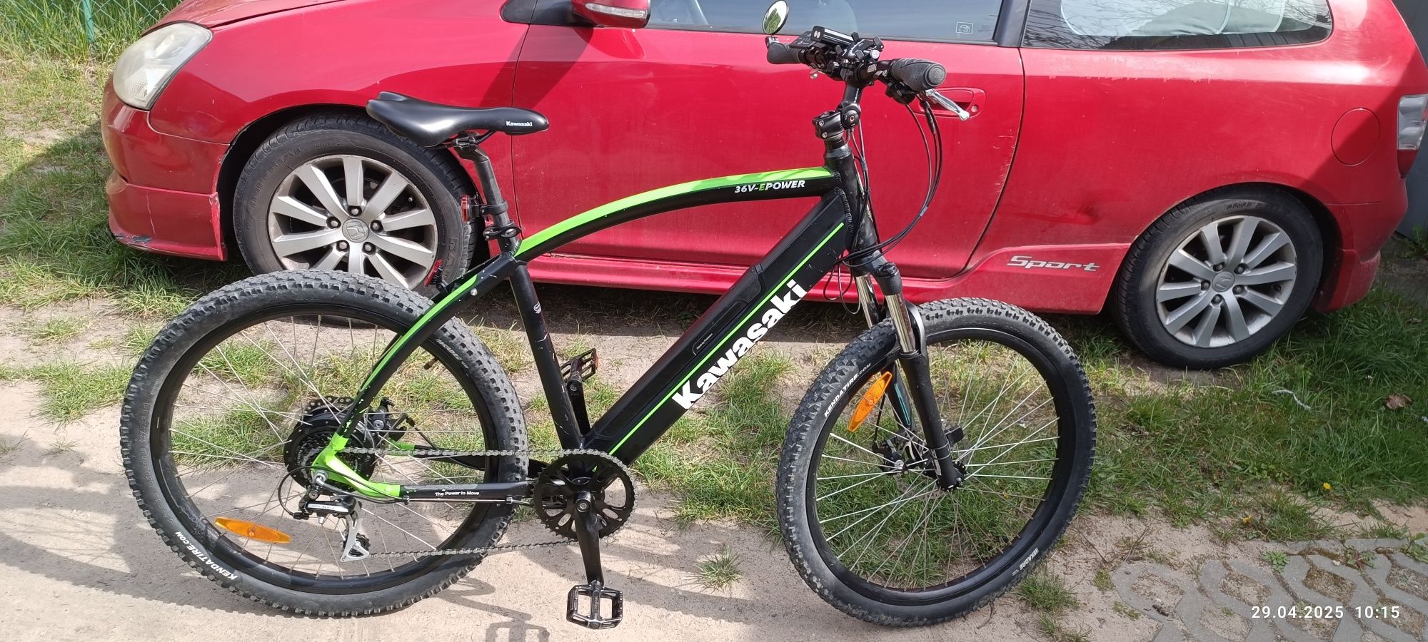 Rower elektryczny Kawasaki KX-E-MTBFRONT-RBA,250W i 25kmh