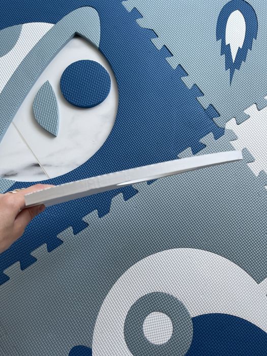 Дитячий, розвиваючий ігровий килимок-пазл «Космос»