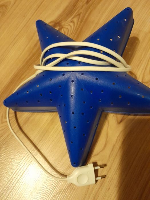 Lampka ścienna ikea niebieska gwiazdką