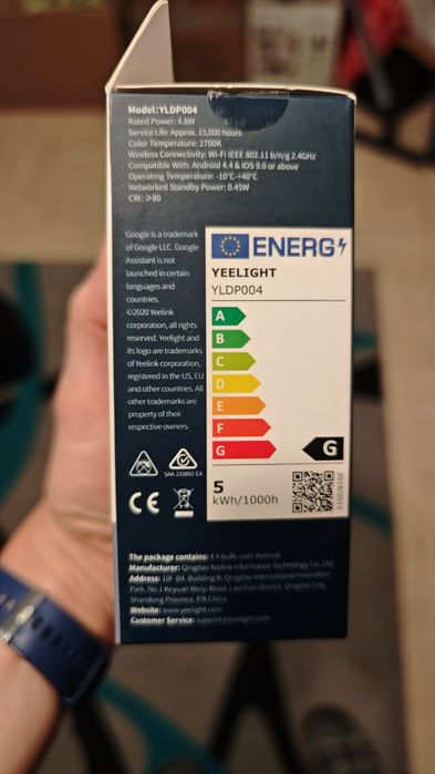 Żarówki Yeelight W1 GU10 ściemnialna biała 4 sztuki - 3 opakowania