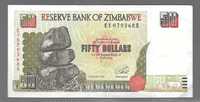 Banknot Zimbabwe 50 dolar 1994 -  stan XF