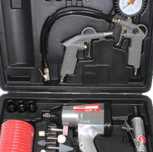 Kit ar comprimido pneumático c/ 28 peças, pistola de soprar, de pintur