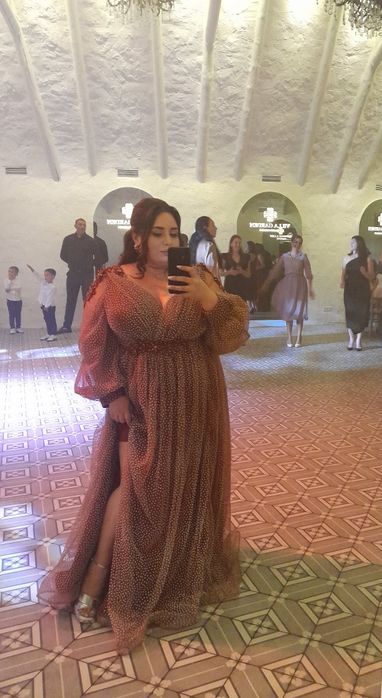 Вечірня сукня коричневого кольору 52 розмір