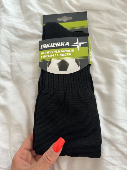 Getry piłkarskie czarne gładkie  nowe 42-44