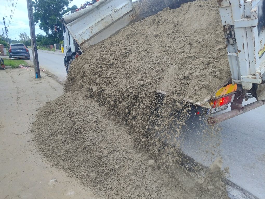Podsypka betonowa, suchy beton, stabilizacja,podbudowa, transport tani