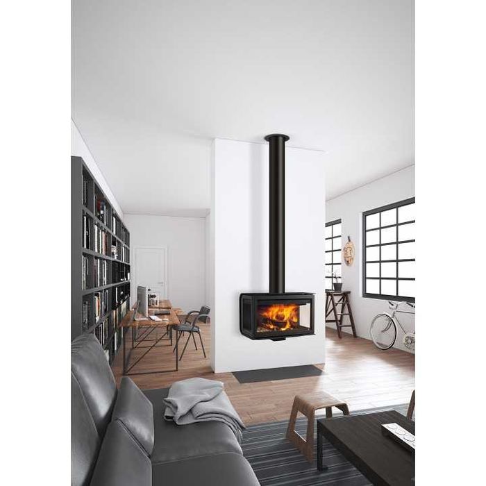 Kominek nowoczesny wiszący Rocal CITY V3 trójstronny 13kW